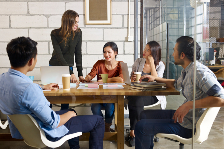 People in cafe drinking coffee